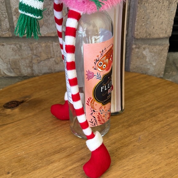 Festive Pink Christmas Flamingo Wine Cover 16" by St. Nicholas Square NEW - Picture 4 of 13